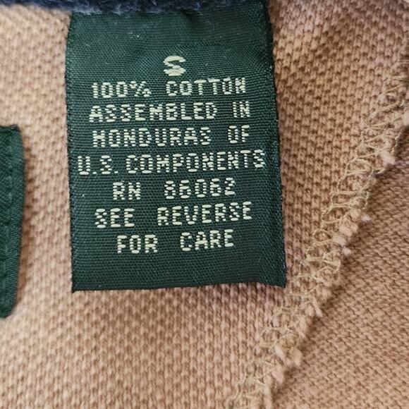 Vintage 1990's American Outpost Short Sleeve Brown Polo Men's Size Small - Picture 7 of 8